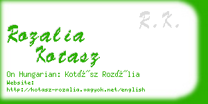 rozalia kotasz business card